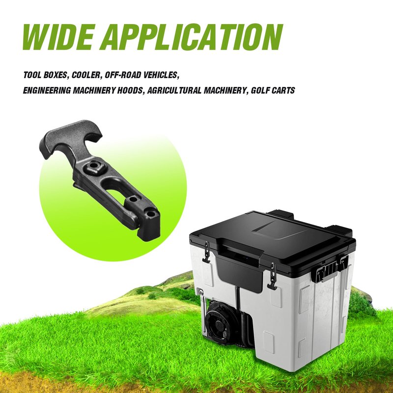 Shu-Ran T-Handle Draw Latches, Rubber Cooler Latches Replacement for Cooler,Boat,Golf Cart,Tool Box,Off-Road Vehicles,Farm Machinery, Harder Rubber Without Elasticity(4 Pack)