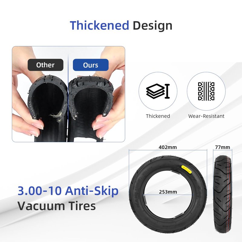 ulip 3.00-10 tubeless tire with PVR50 valve for Mini Trail Bike Off Road Dirt Bike Motocross Pit bike 49cc 50cc