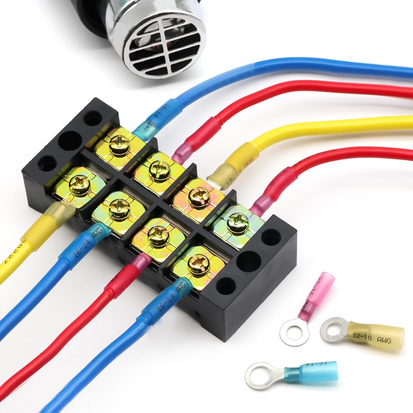 180Pcs Heat Shrink Wire Connectors Kit - Waterproof Electrical Crimp Terminals for Marine & Automotive Use