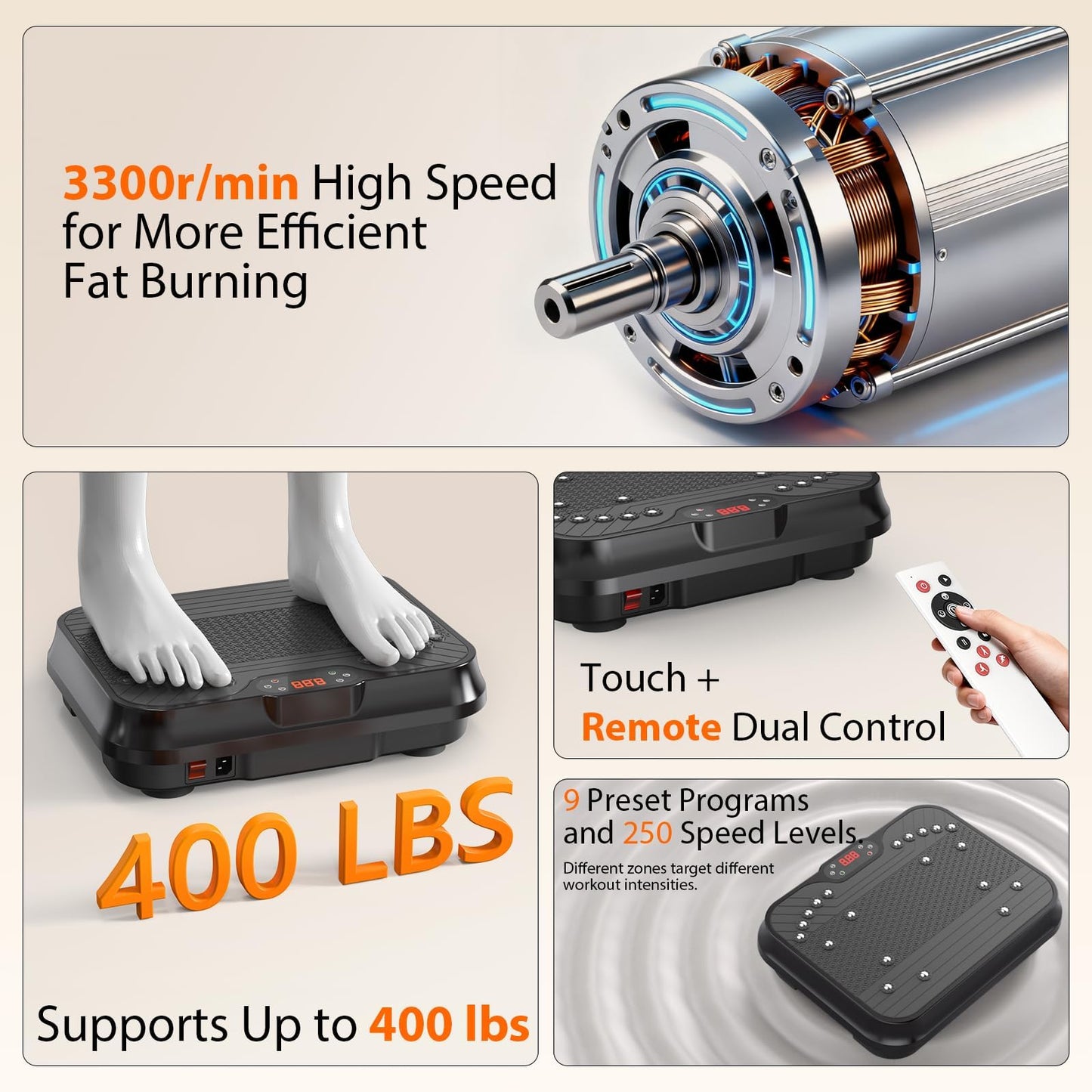 DKDNSJ Vibration Plate Exercise Machine for Lymphatic Drainage