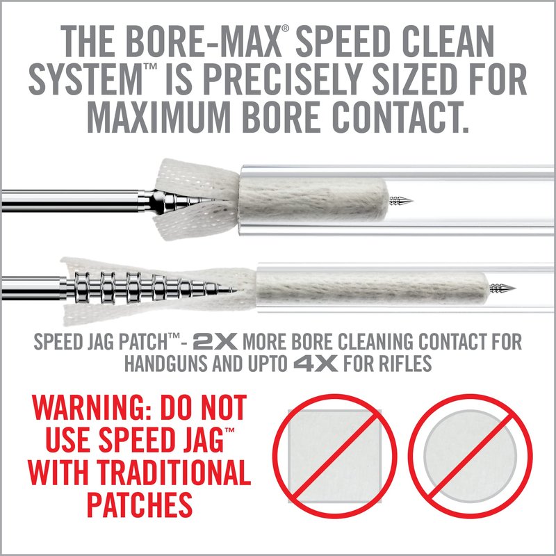 Real Avid Bore Max Speed Jags and Patches Multi Cal Pack – 10 Jags and 500 Patches for Faster Bore Cleaning with Deeper Surface Contact and Long Lasting Nickel Plated Fit for Handgun & Rifle Calibers