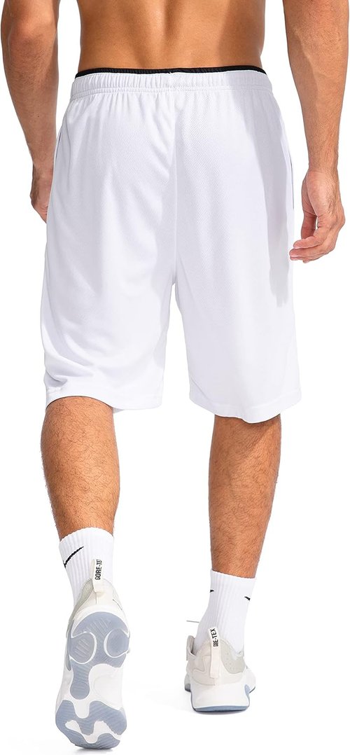 G Gradual Men's Basketball Shorts - Lightweight Quick-Dry 11" Athletic Shorts with Zipper Pockets