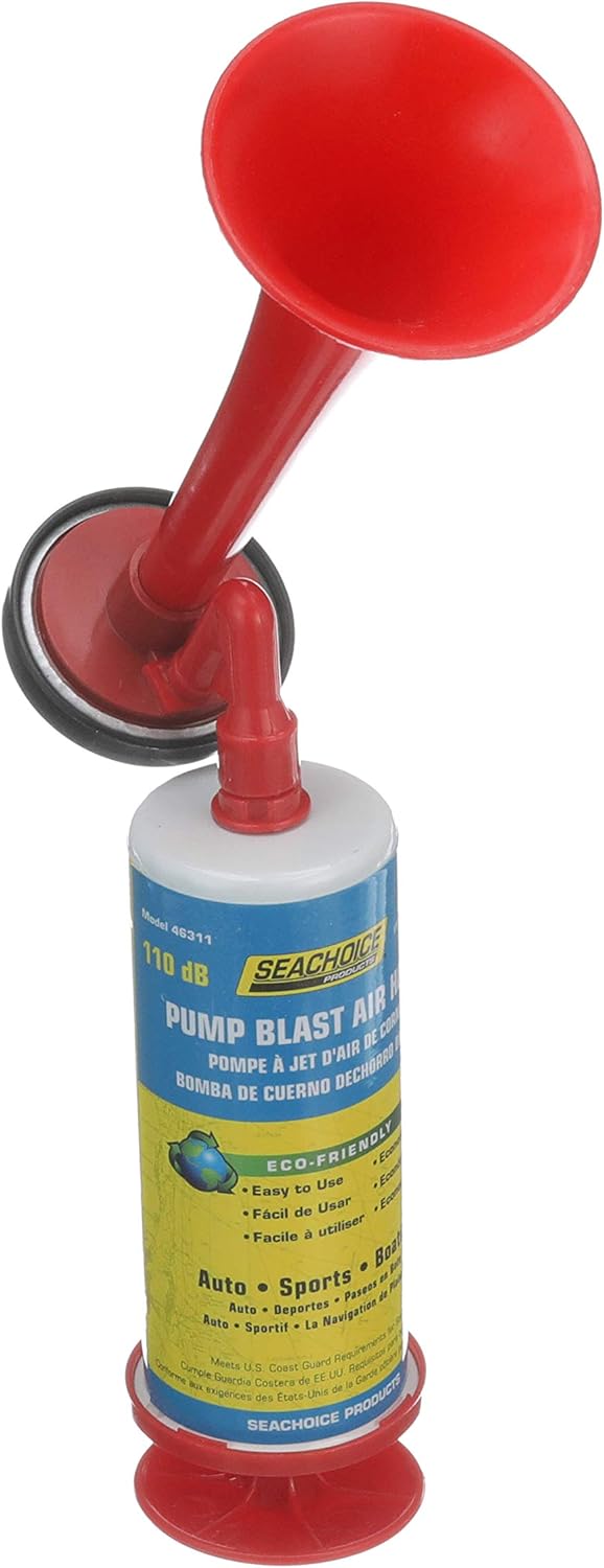 Seachoice Reusable Eco-Friendly Air Horn - 110 dB Sound for Boating, Auto & Sports