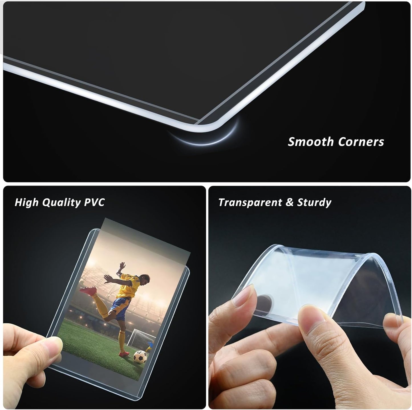 Skiennix 15-Pack Hard Plastic Card Sleeves - 3"x4" Protectors for Trading & Baseball Cards