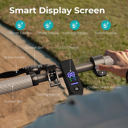 Electric Scooter - 500W Powerful Motor | 15 MPH Top Speed, 8.5” Solid Tires, Foldable Design