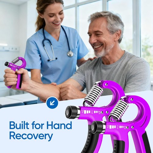 FitBeast Grip Strength Trainer - Adjustable Hand Grip Strengthener for Rehabilitation | 10-132 lbs Resistance