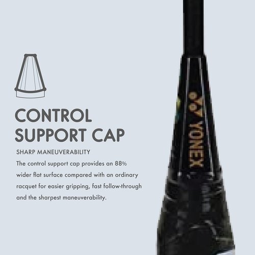 YONEX Muscle Power 29 Carbon Graphite Strung Badminton Racket with Full Racket Cover (Black/White) | for Intermediate Players | 85 Grams | Maximum String Tension - 30lbs