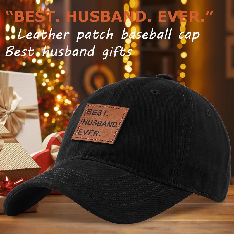 MEINICY Gifts for Husband Fathers Day Anniversary Husband Gifts from Wife Dad Hat Black