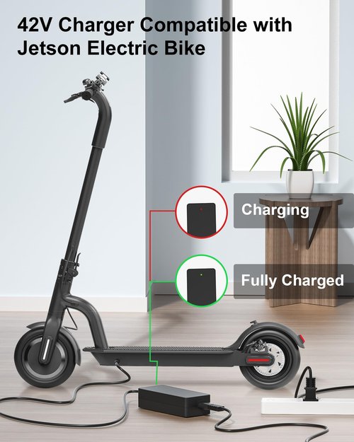 WUKUR 42V Charger for Jetson Electric Bike Compatible with Jetson Electric Scooter Bolt/Bolt Pro/Adventure/Metro/Journey/LX10/J5/J8 Bikes, for Jetson Eris Pro/Ora Pro/Racer/Rhythm Scooter Power Supply