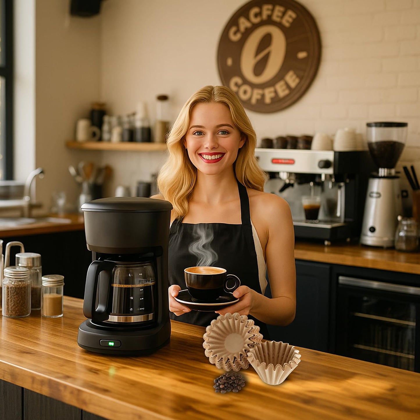 5 Cup Coffee Maker Filters Compatible with Mr.Coffee,Thicken Natural 5 Cup Coffee Maker Filters Compatible with Mr.Coffee Mini Brew,100 Count