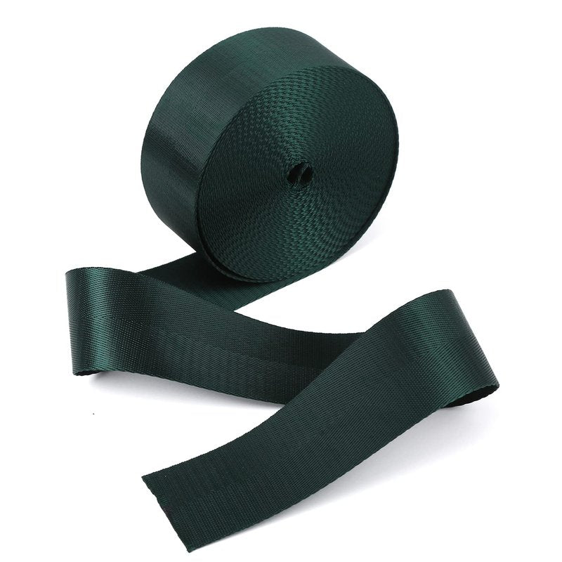 Devobunch 2”Heavy Duty Nylon Webbing 10 25 50 Yard - Nylon Strapping for Outdoor DIY Gear Repair, for Indoor or Outdoor Gear, DIY Crafting, Repairing (Forest Green, 10 Yard)