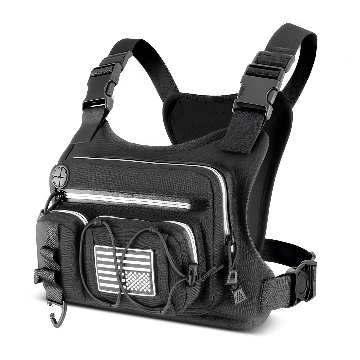 Chest Pack,Water Resistant Running Vest for Men, Chest Bag For Running, Cycling, EDC Running Pack Rig For Sports and Workouts