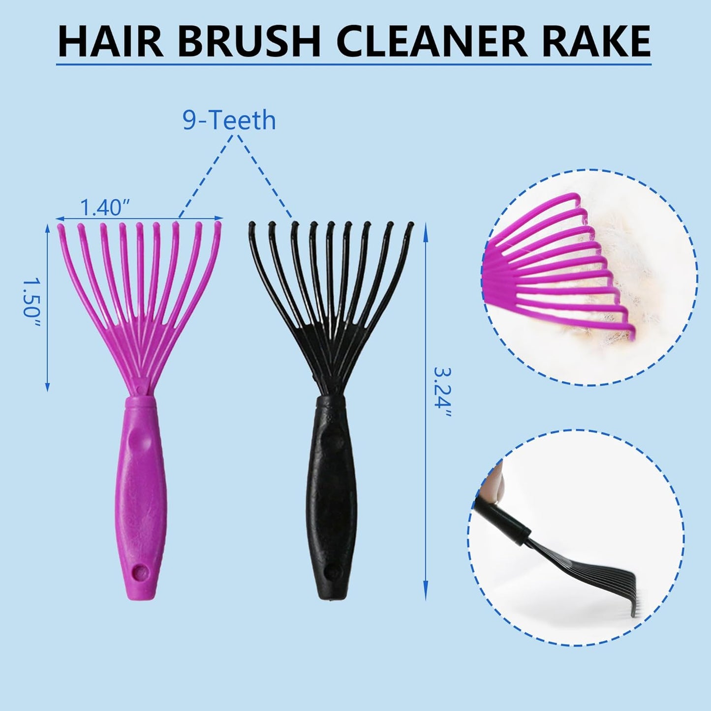 Skiennix 5-in-1 Dog & Cat Grooming Kit - Extra Long Pin Slicker Brush for Shedding & Dematting