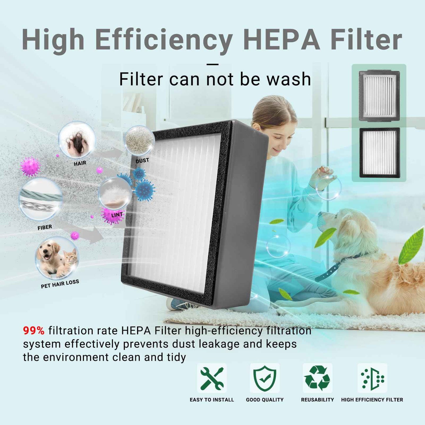 Replacement Parts accessories for iRobot Roomba e5 e6 i1 i2 i3 i4 i5 i6 i7 i8 j5 j6 j7 j8 and all Plus i e j Series Vacuum Cleaner 2 Set Roller Brushes 6 HEPA Filters 6 Tangle-Free Side Brushes