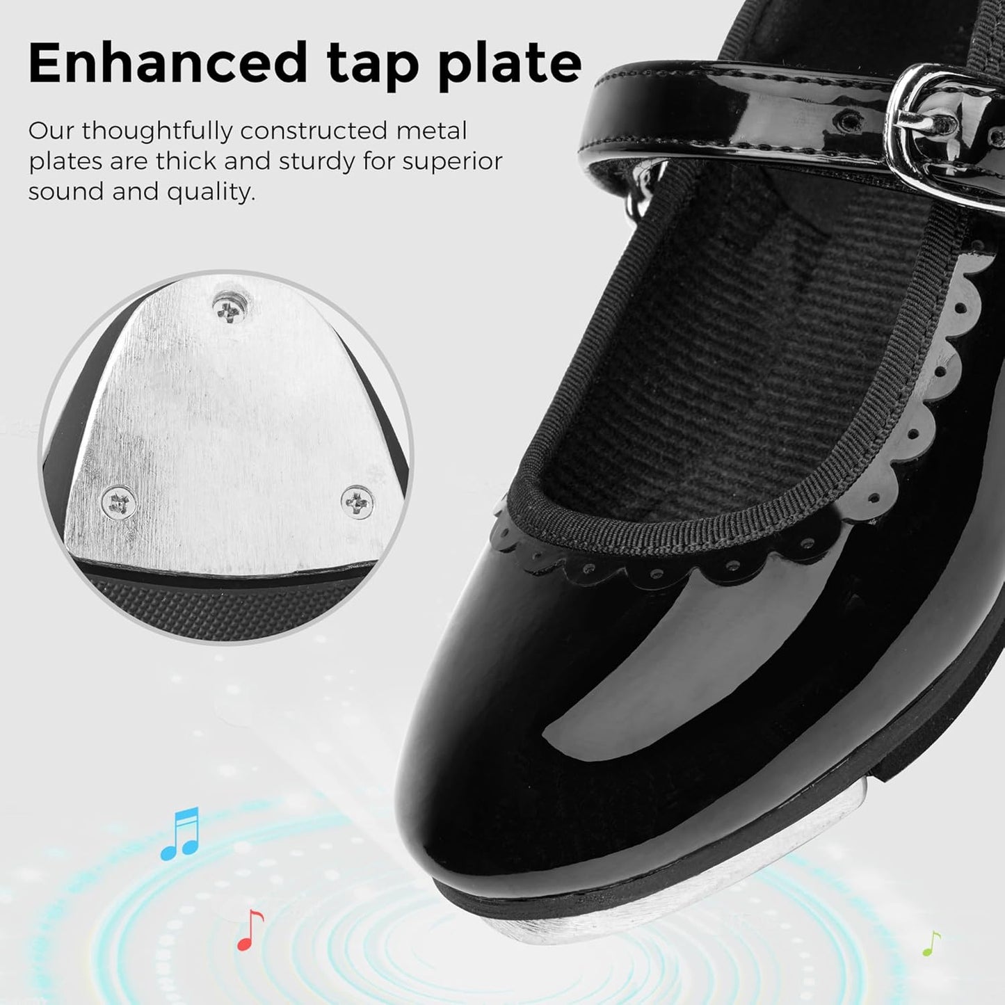 Stelle Tap Shoes for Girls - Easy Strap Scallop Design | Toddler to Big Kid Sizes Available