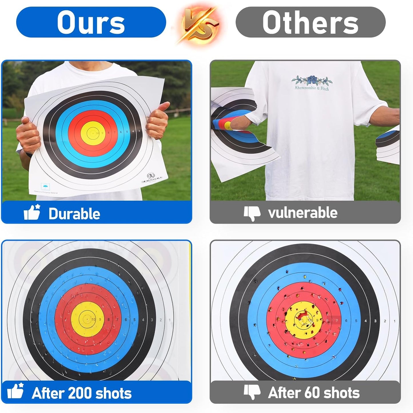Regine Switzerland Archery Targets - Durable Paper Compound Bow Targets | 40cm, 60cm, 80cm Sizes