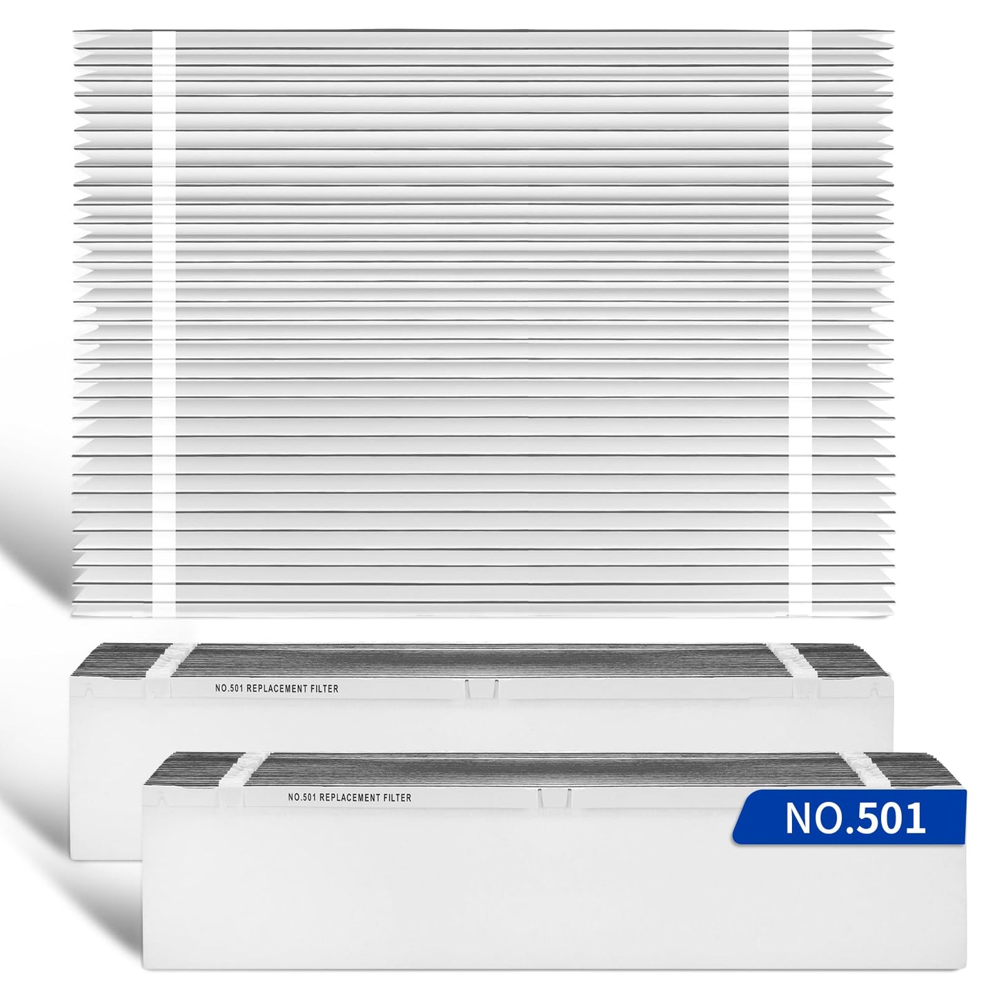 Senowi 3 Pack 501 Replacement Filter Compatible with Aprilaire 5000 Whole-House Air Purifier, MERV-15 Equivalent Furnace Filter, 16x25x6 Air Filter