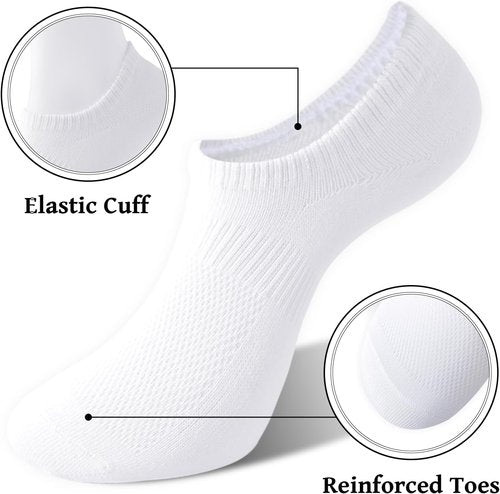 Irisbear No Show Socks - Thin Cotton Non-Slip Low Cut Design | 6 Pairs for Ultimate Comfort