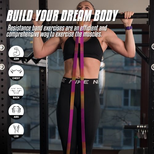 Lecardio Resistance Bands for Working Out, Rubber Pull Up Assistance Bands, Exercise Bands, Workout Bands, Resistance Bands for Legs, Physical Therapy, Muscle Training, Men and Women