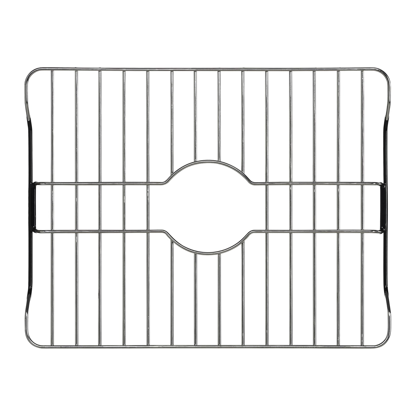 SunnyPoint 304 Stainless Steel Sink Protector Rack – Rust-Resistant Grid for Kitchen Sink Bottom, Scratch Prevention, Drainage Support, Fits Sinks 16.15" x 12.4", Center Drain Hole Required