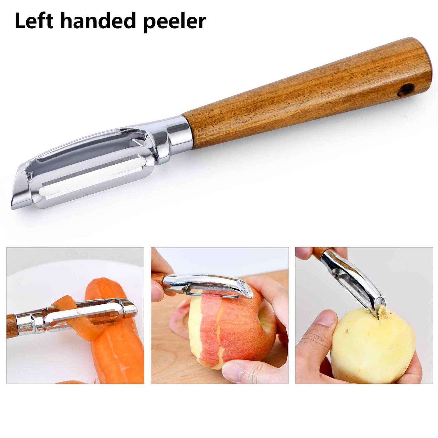 Left Handed Scissors, Kitchen Shears and Can Opener, Peeler Set, Lefty Tools Utensils for Left Hand People/Adults (4 in 1)