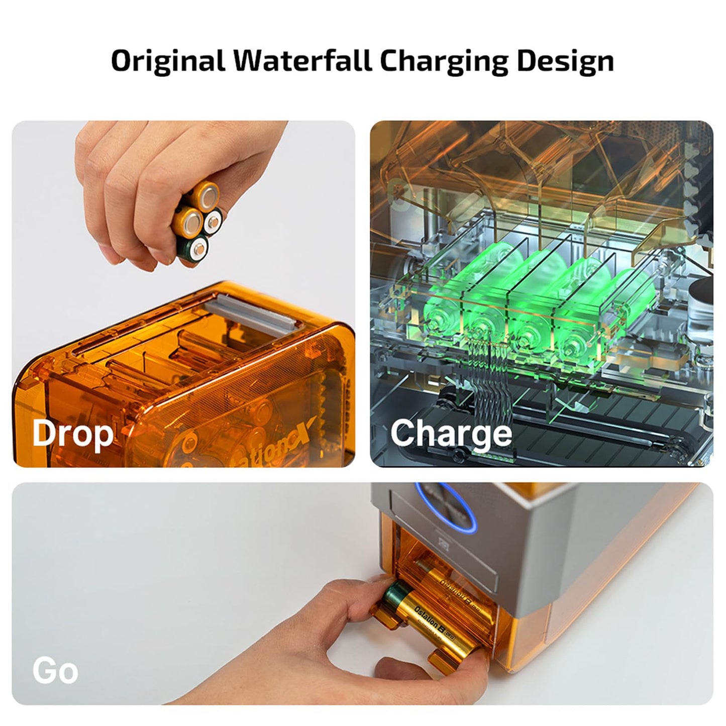 OLIGHT Ostation X Smart 32-Battery 3-in-1 AA Charger, No Polarity Checks Needed, Charges & Stores NiMH AA Rechargeable Batteries, App Control, Auto Bad Battery Removal (Batteries NOT Included)