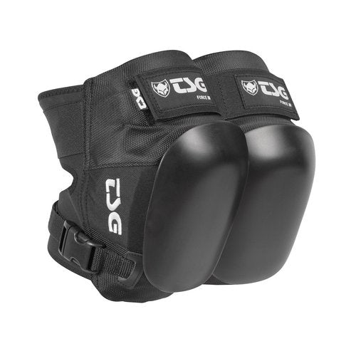 TSG Knee Pads Force III Kneepads - Skateboard, Hardshell, EVA Foam, Protective Gear, Crash Protection, Replaceable PE Cap, Tear Resistant Nylon, Certified, Open Back, Adults, Swiss Design