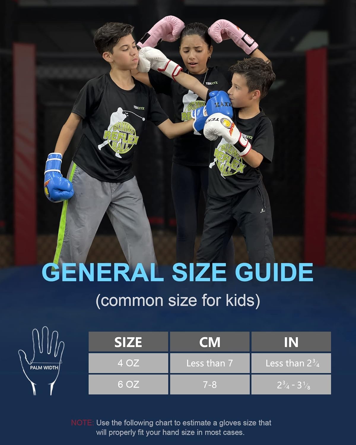 TEKXYZ Kids Boxing Gloves - Durable Synthetic Leather Training Gloves for Ages 3-12 | Vivid Colors
