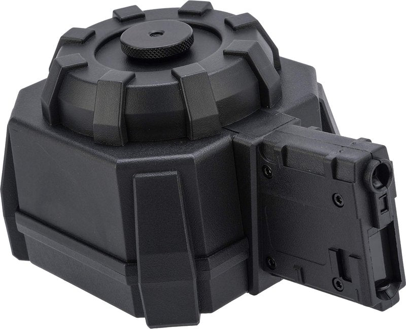 Evike Airsoft - Angel Custom 2000 Round Blok Firestorm AEG Airsoft Drum Flashmag (Color: Black / M4)