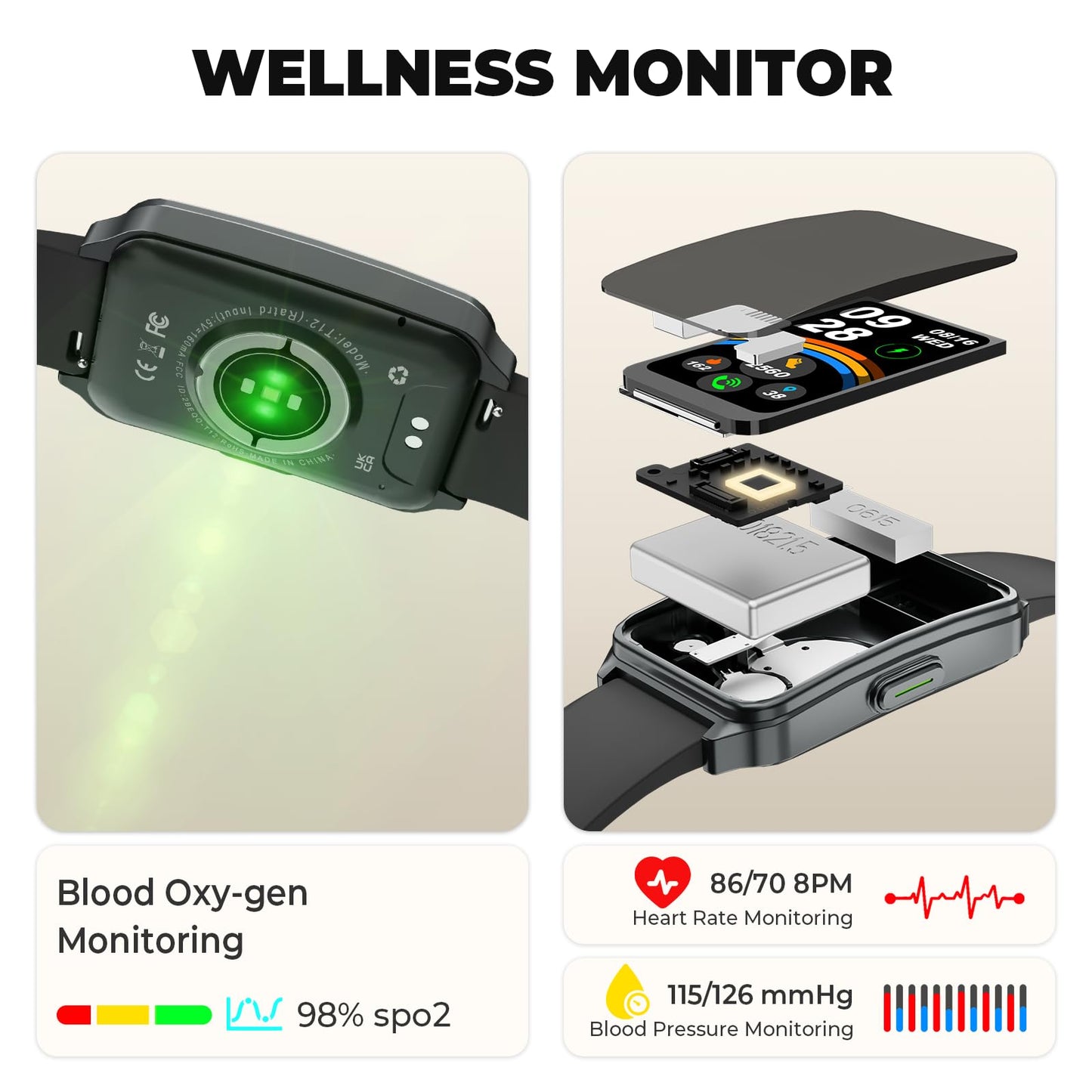 Fitness Tracker (Answer/Make Call)，Smart Watch 24/7 Heart Rate Spo2 Blood Oxygen Monitor Sleep Tracker, 120 Sports Modes Pedometer Calorie Step Tracker, Waterproof Activity Tracker for Women Men