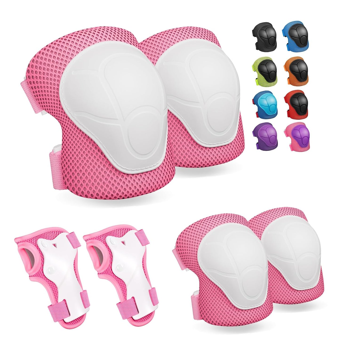 Skiennix Kids Protective Gear Set - Knee Pads, Elbow Pads & Wrist Guards for Skating, Cycling, Rollerblading | 3-in-1 Set