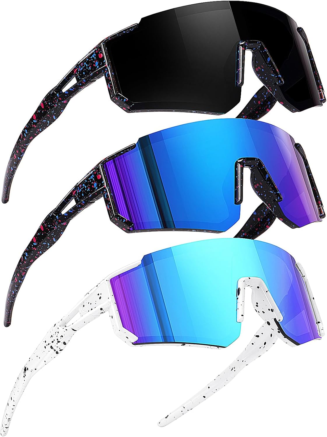 SEKKAF Youth Baseball Sunglasses Kids Sports Sunglasses for Boys Girls Softball Cycling Glasses UV400 Protection