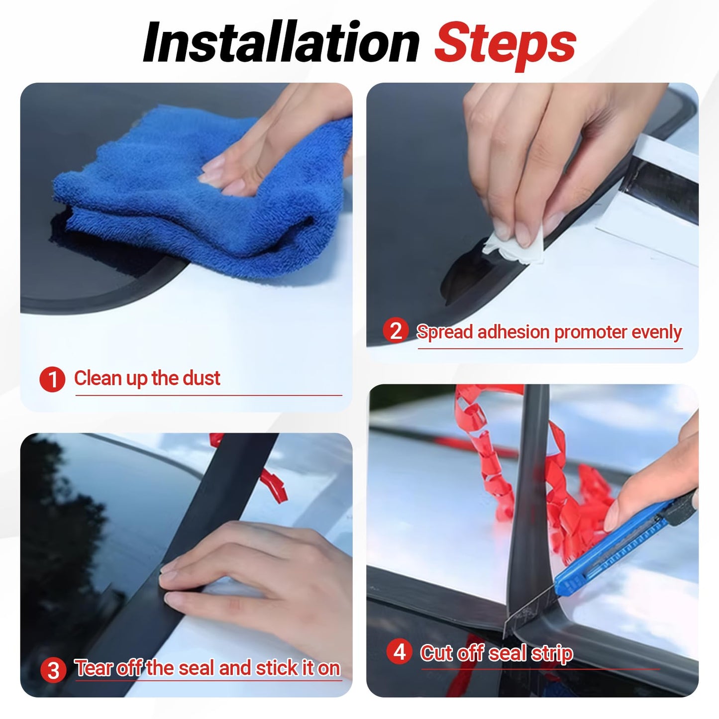 19.6 Ft Car Windshield Weather Stripping, 0.55in+0.75in T Shape Windshield Rubber Seal, Auto Sunroof Sealing Cover for Sunroof, Front and Rear Windshields, Leak Sound Proofing