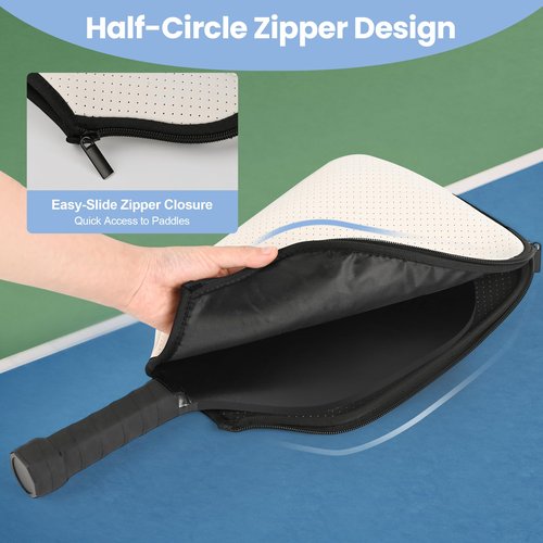 Pickleball Paddle Bag for Women – Lightweight Pickleball Sling Bag with Zipper Pocket & Hanging Hook – Stylish Quilted Crossbody Tote – Fits All Paddles – Ideal Pickleball Gifts for Women
