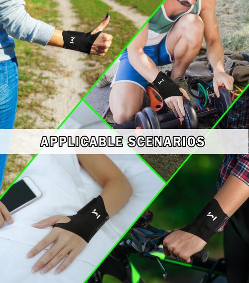FVVWVV 2 Pcs Adjustable Wrist Brace for Pain Relief, Carpal Tunnel & Tendonitis Support, Ultra-Thin Ulnar Brace for Left & Right Hand, Wrist Compression Wraps for Sports, Gaming & Daily Use