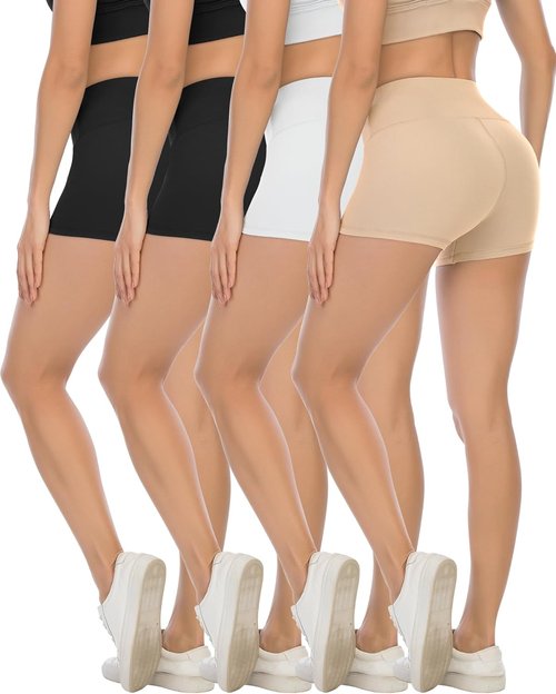 CHRLEISURE High Waisted Biker Shorts - Soft Spandex Yoga Shorts for Women | Comfortable Fit