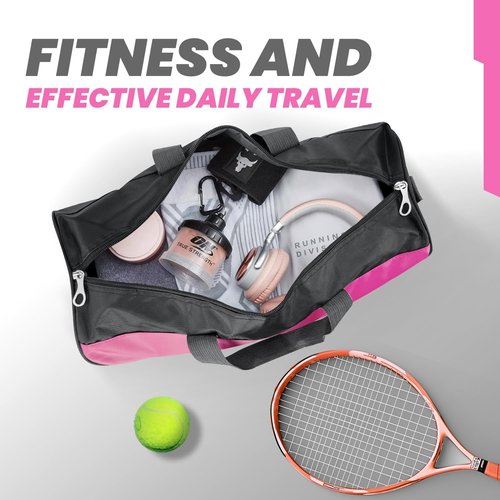 C&F BOGMOST Travel Duffel Bag - Large Waterproof Gym Bag for Men & Women | Lightweight Pink Design