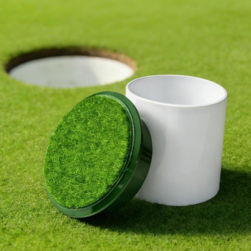 Golf Cup with Drainage Hole and Simulated Lawn Cup Cover, rain and Debris Proof Golf Hole Protector, Used for Multi-Purpose Indoor Greening in Backyard (1, Blue)