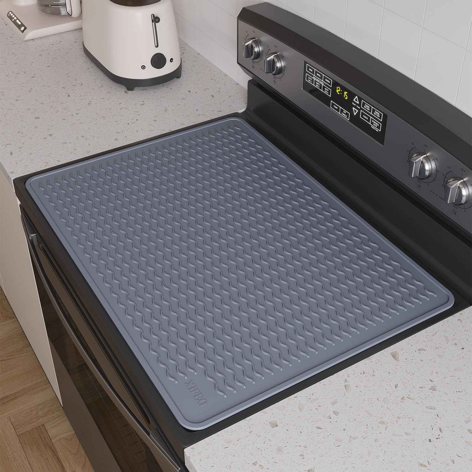 XiFEO Stove Top Covers for Electric Stove, Food Grade Heavy Duty Silicone Glass Stove Top Cover Protector, Induction Cooktop Protector, Heat Resistant Range Ceramic Stove Top Covers Mat, Oven Cover