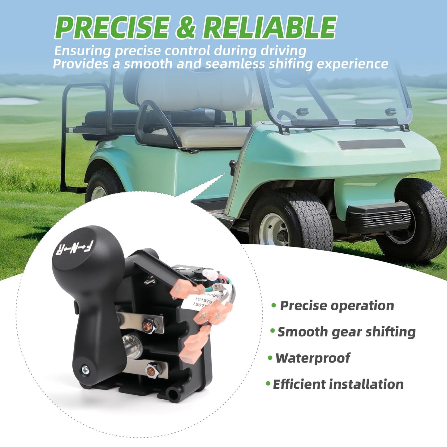 OXTOUF Golf Cart 48V Forward Reverse Switch Assembly with Handle Fits Club Car DS 1996-UP and 2018-UP Tempo OEM# 101753005 1012987 1013198