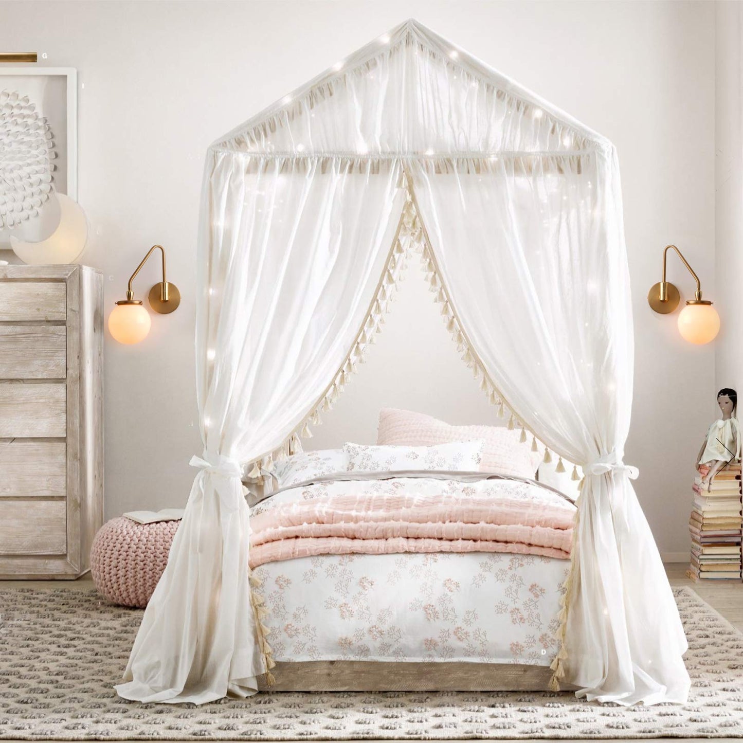 Pathson Vintage Hardwired Wall Sconce Lighting Milk White Globe, Adjustable Swing Arm Bedside Wall Lamp E26 Base, Wall Light Fixture for Bathroom Bedroom Living Room (Antique)