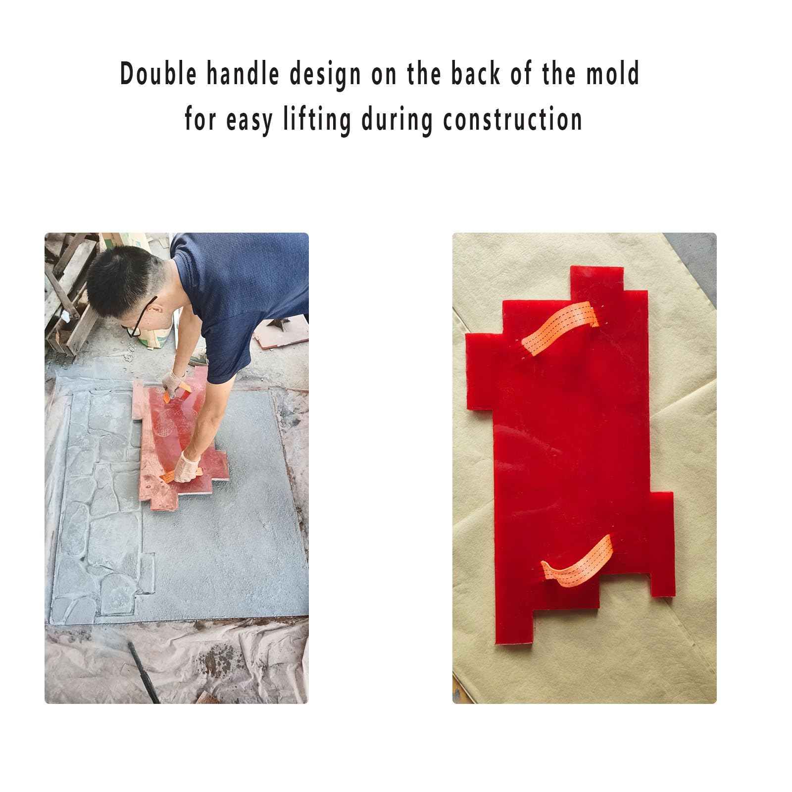 Concrete Stamps - Stone Tile Texture Mat, Slate Floor Imprint Mold for Outdoor Decorative Landscaping, Rocks Textures Stone Forms