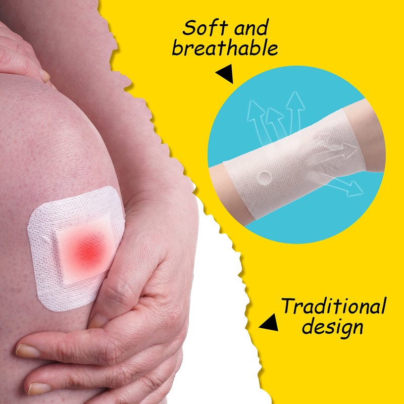 Nuanchu 4 Rolls Non-Woven Cover Roll Stretch Tape Non-Woven Adhesive Bandages Breathable Bandage Tape Cohesive Wrap Bandages Protective Stretch Bandage Film