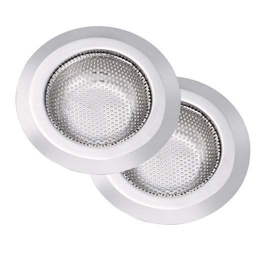 Anviiopu 2Pcs Kitchen Sink Drain Strainer,Stainless Steel Kitchen Sink Strainer,Sink Food Catcher, 4.5" Diameter for Most of Kitchen Sinks,Anti-Clogging,Rust Resistant