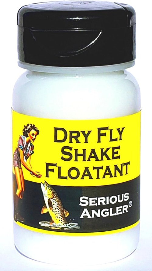Dry Fly Shake Floatant - Hydrophobic Powder Coating for Dry Flies | Restores Soggy Flies to High Floating Condition