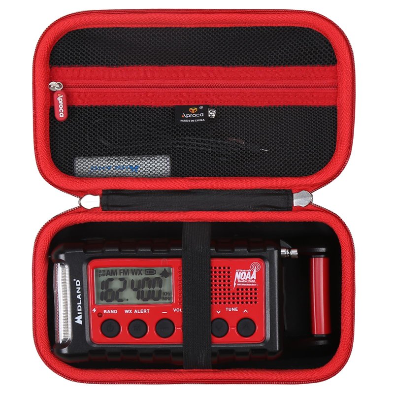 Aproca Case Compatible with Midland ER310 Emergency Crank Weather AM/FM Radio, Portable Hard Storage Bag for Accessories (Case Only)