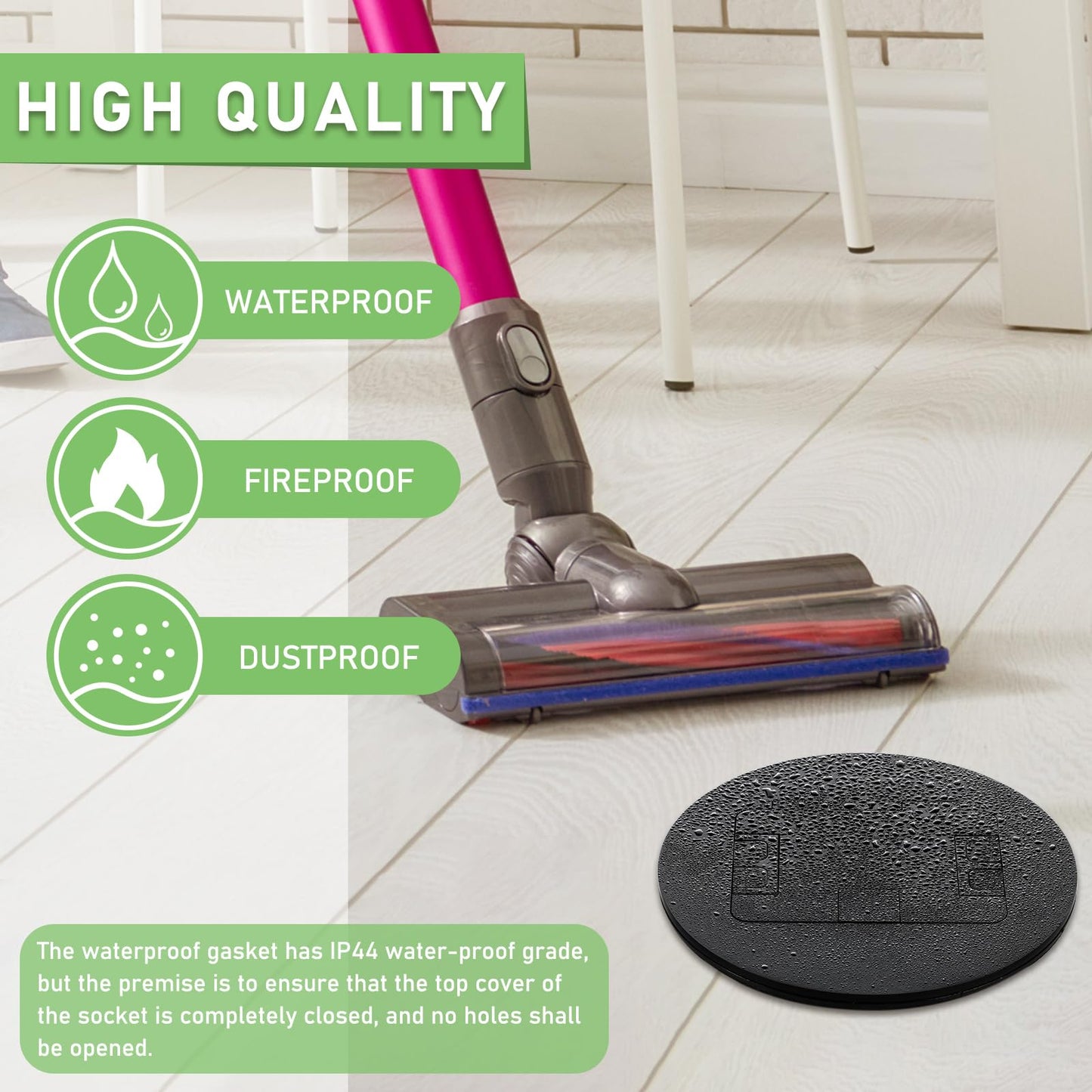 Kanayu 2 Pcs Recessed Floor Outlet with Quick Charge 4.8A USB A+C, 20A Duplex TR Receptacle, Adjustable Waterproof Steel Box, 3.2"x4" 1-Gang, Electrical Outlet Kit for Home Renovation, ETL Listed