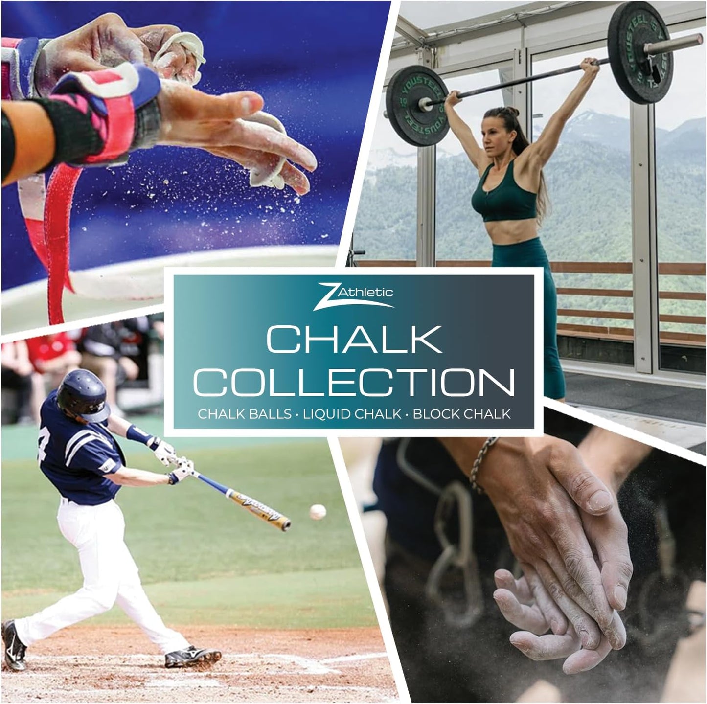 Z Athletic Block Chalk - Premium Grip for Gymnastics, Weightlifting & Climbing | Multiple Sizes Available