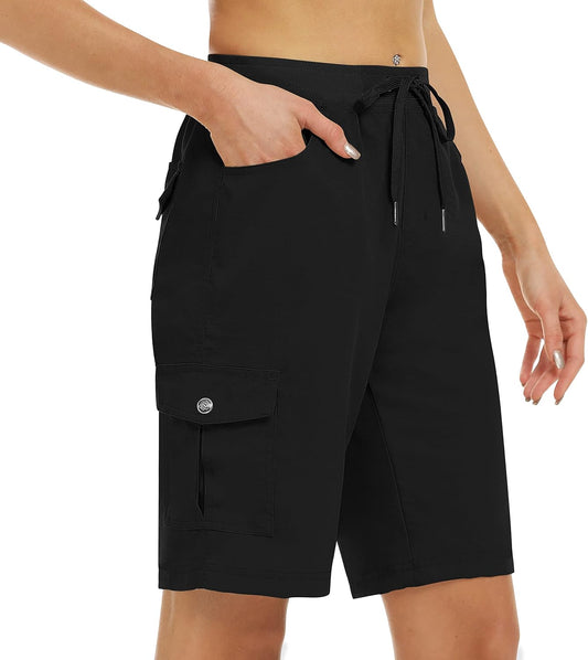 MoFiz Women's Hiking Cargo Shorts - Lightweight Quick-Dry Design with 6 Pockets | Perfect for Summer Travel