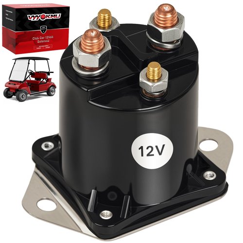 VYYOKMU 12 Volt Club Car Solenoid, Club Car Starter Solenoid 12V fits for 1984-UP DS & 2004-UP Precedent Gas Golf Cart, OEM# 1013609, 1012275, 435-154, LPL6003, 1117, Golf Cart Starter Relay Solenoid